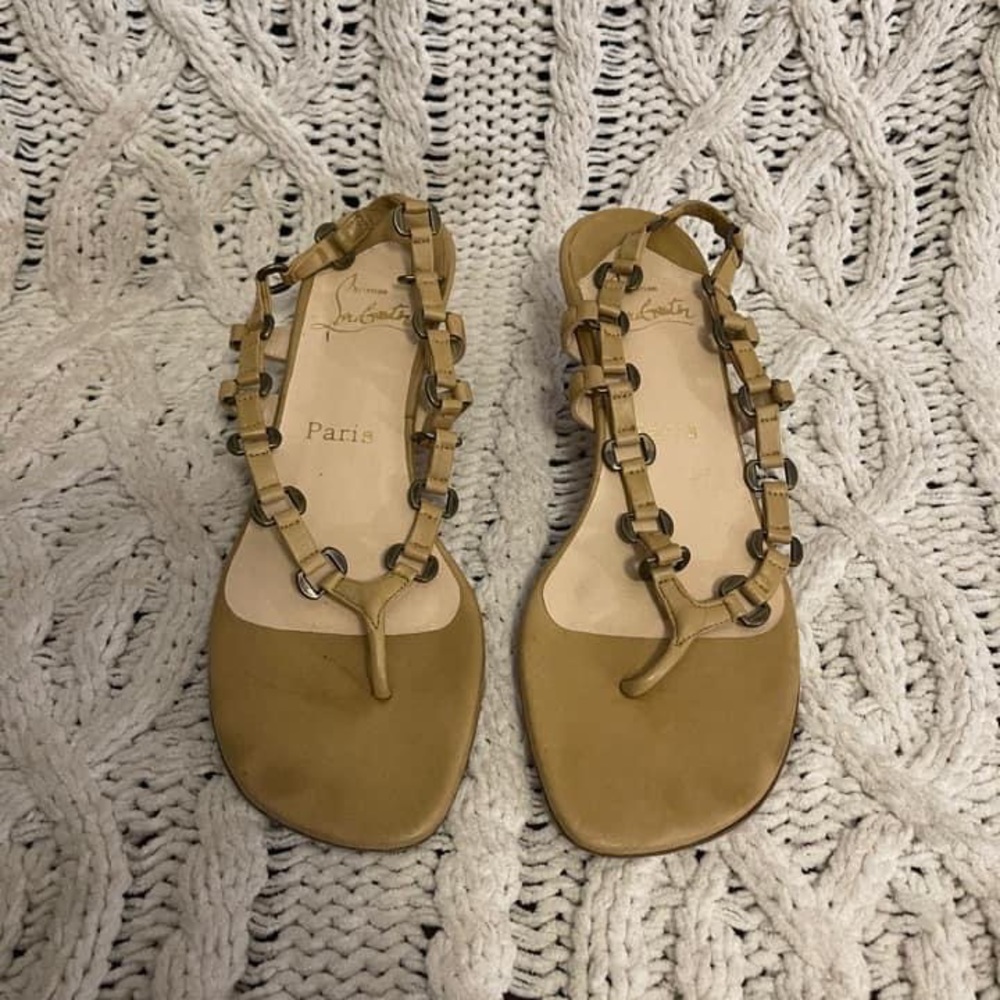 Louboutin Kitten Heel Sandals
